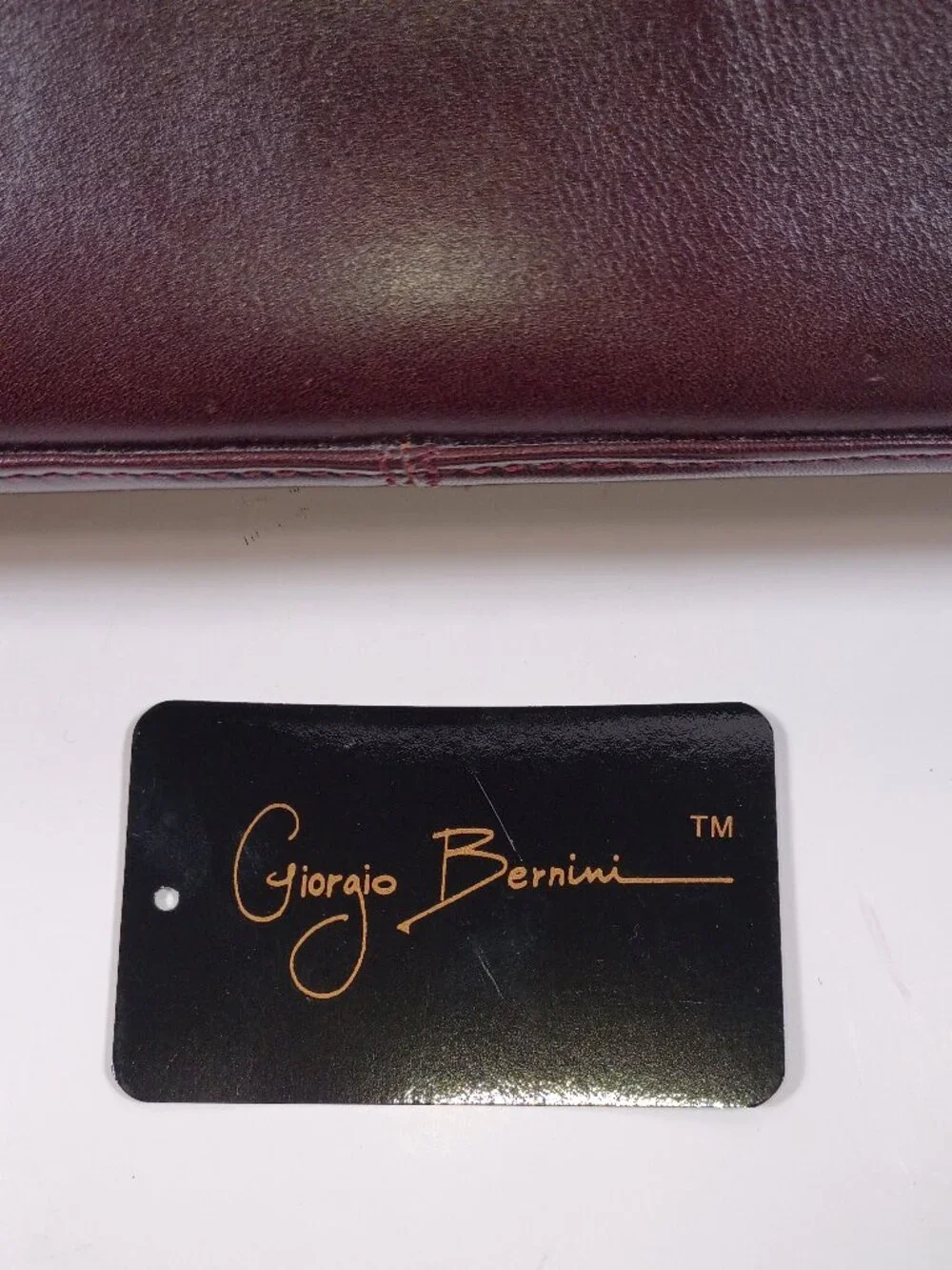 Vintage Giorgio Bernini Reddish-Brown Leather Briefcase Attache Bag Portfolio